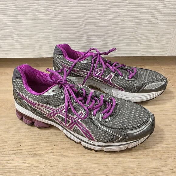 Asics Grey Purple GT-2170 Duomax Gel Supportive Outdoor Running Sneakers Size 8 - Picture 1 of 9